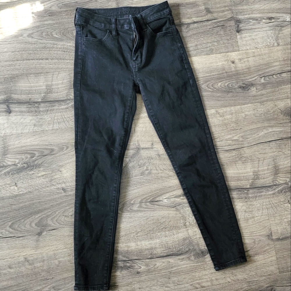 American Eagle Black Skinny Stretch Jeans sz 2